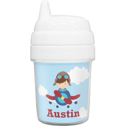 Airplane & Pilot Baby Sippy Cup (Personalized)