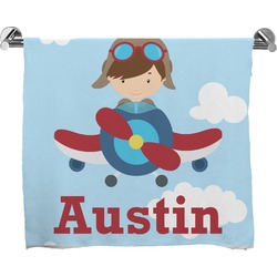 Airplane & Pilot Bath Towel (Personalized)