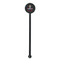 Airplane & Pilot Black Plastic 5.5" Stir Stick - Round - Single Stick