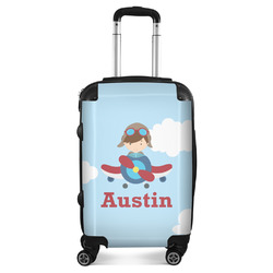 Airplane & Pilot Suitcase - 20" Carry On (Personalized)