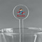 Airplane & Pilot Clear Plastic 7" Stir Stick - Round - Main