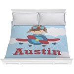 Airplane & Pilot Comforter - King (Personalized)