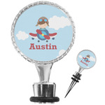 Airplane & Pilot Wine Bottle Stopper (Personalized)