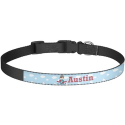 Airplane & Pilot Dog Collar - Large (Personalized)