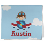 Airplane & Pilot Kitchen Towel - Poly Cotton w/ Name or Text