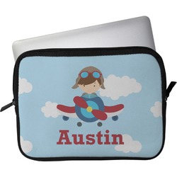 Airplane & Pilot Laptop Sleeve / Case - 15" (Personalized)
