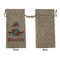 Airplane & Pilot Large Burlap Gift Bags - Front Approval