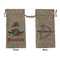 Airplane & Pilot Large Burlap Gift Bags - Front & Back