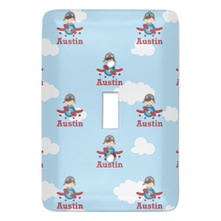 Airplane & Pilot Light Switch Cover (Single Toggle) (Personalized)