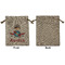 Airplane & Pilot Medium Burlap Gift Bag - Front Approval