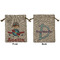 Airplane & Pilot Medium Burlap Gift Bag - Front and Back