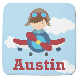 Airplane & Pilot Memory Foam Bath Mat - 48"x48" (Personalized)