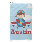 Airplane & Pilot Microfiber Golf Towel - Small (Personalized)