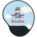 Airplane & Pilot Mouse Pad with Wrist Support