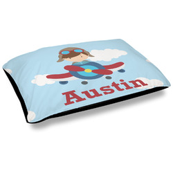 Airplane & Pilot Outdoor Dog Bed - Large (Personalized)