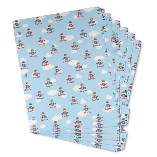 Custom Airplane & Pilot Binder Tab Divider - Set of 6 (Personalized)