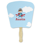 Airplane & Pilot Paper Fan (Personalized)