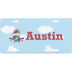 Airplane & Pilot Front License Plate (Personalized)