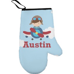 Airplane & Pilot Right Oven Mitt (Personalized)