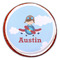 Airplane & Pilot Printed Icing Circle - Large - On Cookie