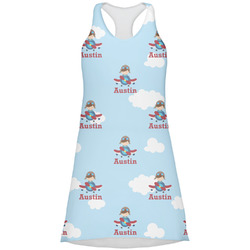 Airplane & Pilot Racerback Dress - X Small (Personalized)