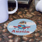 Airplane & Pilot Round Paper Coaster - Front