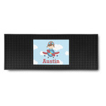 Airplane & Pilot Rubber Bar Mat (Personalized)