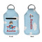 Airplane & Pilot Sanitizer Holder Keychain - Small APPROVAL (Flat)