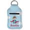 Airplane & Pilot Sanitizer Holder Keychain - Small (Front Flat)