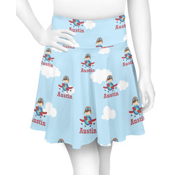 Airplane & Pilot Skater Skirt - X Large (Personalized)