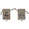 Airplane & Pilot Small Burlap Gift Bag - Front and Back