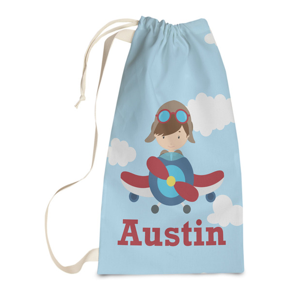 Custom Airplane & Pilot Laundry Bags - Small (Personalized)