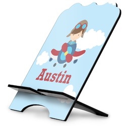 Airplane & Pilot Stylized Tablet Stand (Personalized)