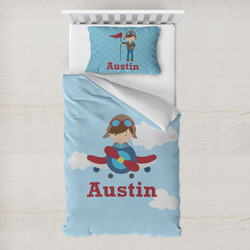 Airplane & Pilot Toddler Bedding Set - With Pillowcase (Personalized)