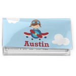 Airplane & Pilot Vinyl Checkbook Cover (Personalized)