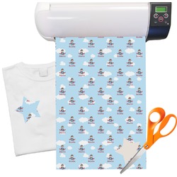 Airplane & Pilot Heat Transfer Vinyl Sheet (12"x18")