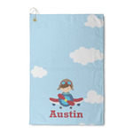 Airplane & Pilot Waffle Weave Golf Towel (Personalized)