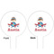 Airplane & Pilot White Plastic 6" Food Pick - Round - Double Sided - Front & Back