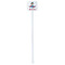 Airplane & Pilot White Plastic Stir Stick - Double Sided - Square - Single Stick