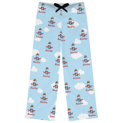 Airplane & Pilot Womens Pajama Pants - S (Personalized)