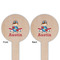 Airplane & Pilot Wooden 6" Food Pick - Round - Double Sided - Front & Back