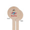 Airplane & Pilot Wooden 6" Stir Stick - Round - Single Sided - Front & Back