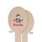 Airplane & Pilot Wooden Food Pick - Oval - Single Sided - Front & Back