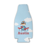 Airplane & Pilot Zipper Bottle Cooler (Personalized)