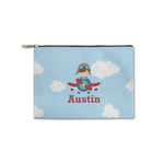 Airplane & Pilot Zipper Pouch - Small - 8.5"x6" (Personalized)