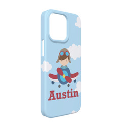 Airplane & Pilot iPhone Case - Plastic - iPhone 13 (Personalized)