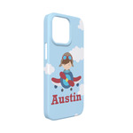 Airplane & Pilot iPhone Case - Plastic - iPhone 13 Mini (Personalized)