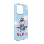 Airplane & Pilot iPhone Case - Plastic - iPhone 13 Pro (Personalized)