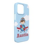 Airplane & Pilot iPhone Case - Plastic - iPhone 13 Pro Max (Personalized)