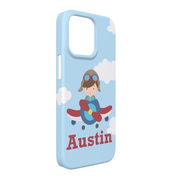 Custom Airplane & Pilot iPhone Case - Plastic - iPhone 13 Pro Max (Personalized)